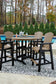 Fairen Trail Outdoor Bar Table and 4 Barstools