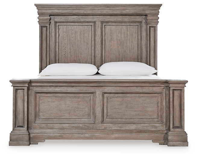 Blairhurst King Panel Bed with Mirrored Dresser