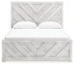 Cayboni Queen Panel Bed with Mirrored Dresser, Chest and 2 Nightstands