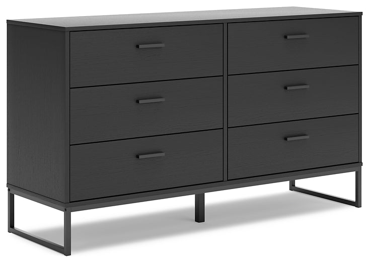 Socalle Twin Panel Headboard with Dresser and Chest