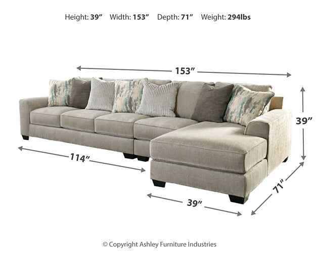 Ardsley 3-Piece Sectional with Ottoman