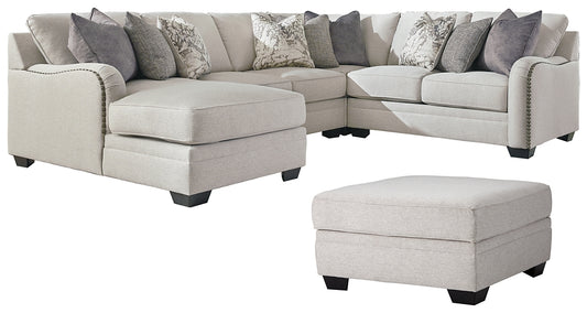 Dellara 4-Piece Sectional with Ottoman