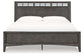 Montillan California King Panel Bed with Mirrored Dresser