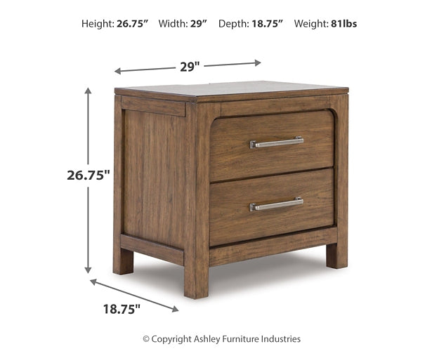 Cabalynn California King Upholstered Bed with Mirrored Dresser, Chest and 2 Nightstands