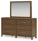 Cabalynn King Upholstered Bed with Mirrored Dresser, Chest and 2 Nightstands